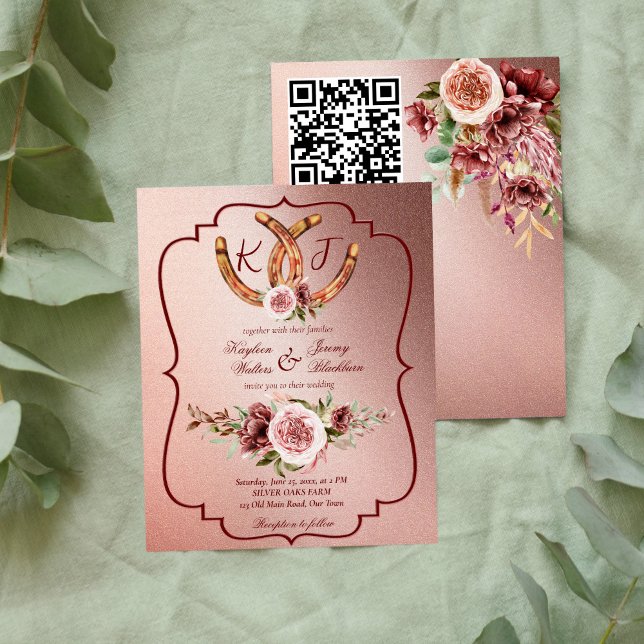 Country western boho rustic wedding budget invite (Creator Uploaded)