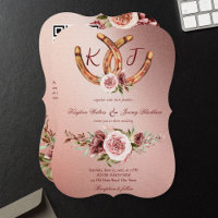 Country western boho rustic wedding invite
