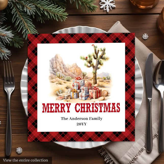 Country Western Buffalo Tartan Paper Napkins (Country Western Buffalo Tartan Paper Napkins)