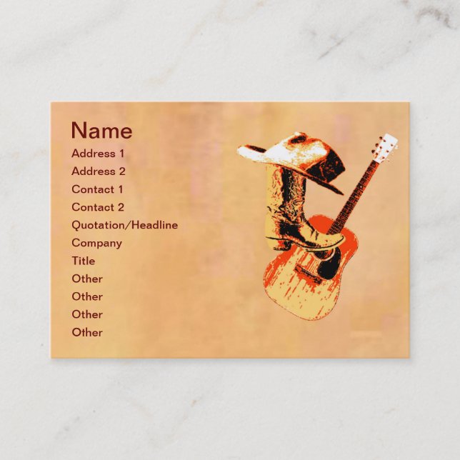 Country Western Business Card (Front)