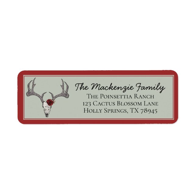 Country Western Christmas Reindeer Antlers (Front)