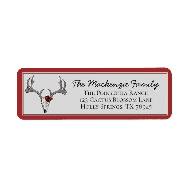 Country Western Christmas Reindeer Antlers (Front)