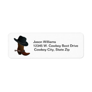 Country Western Cowboy Boot Hat Spurs Personalised