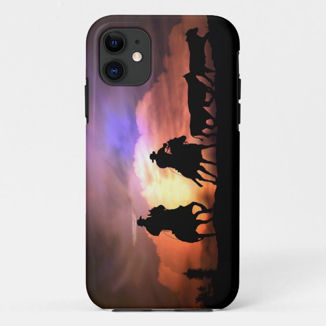 Country Western Cowboy Cattle Drive Case-Mate iPhone Case (Back)