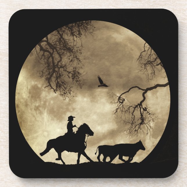Country Western Cowboy Coasters (Front)