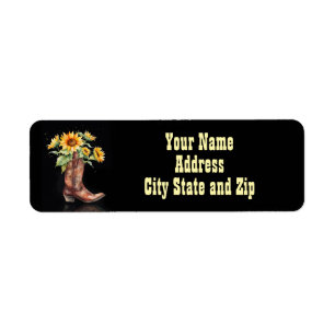 Country Western Cowboy Cowgirl Return Address