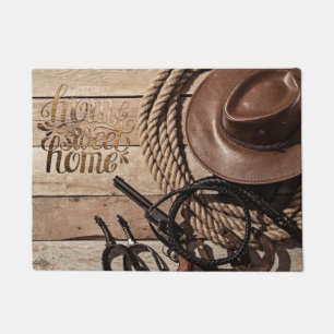 Country western cowboy Door mat