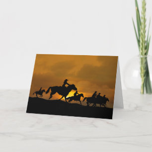 Country Western Cowboy Happy Birthday Card
