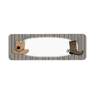 Country Western Cowboy Label