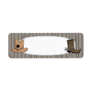 Country Western Cowboy Label