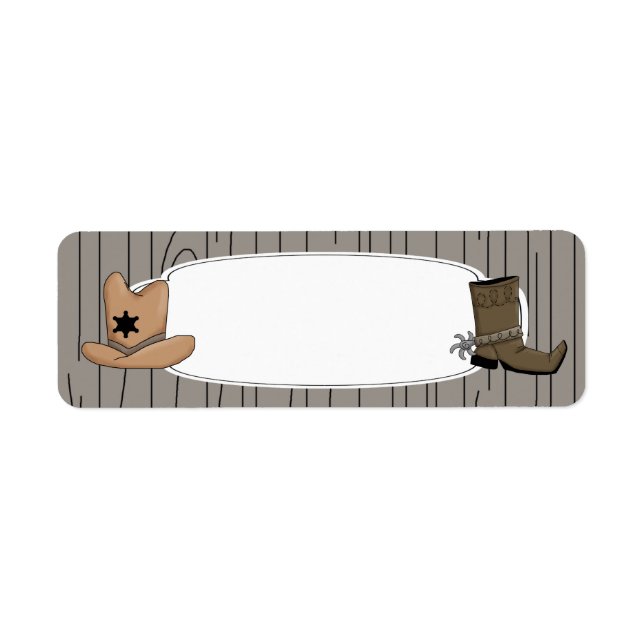 Country Western Cowboy Label (Front)