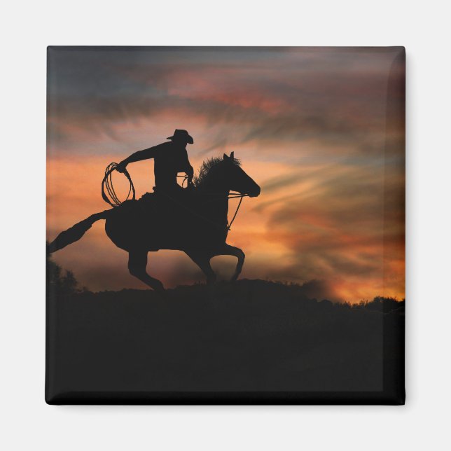 Country Western Cowboy Magnet (Front)