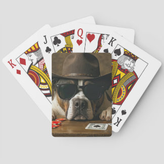 Country Western Cowboy Pitbull Poker Playing Cards
