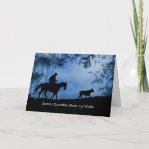 Country Western Cowboy Religious Christmas Card