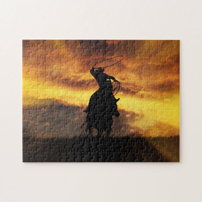 Country Western Cowboy Roper Super Cool Jigsaw Puzzle (Horizontal)