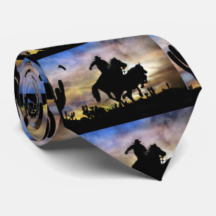 Country Western Cowboy Steer Roping Tie