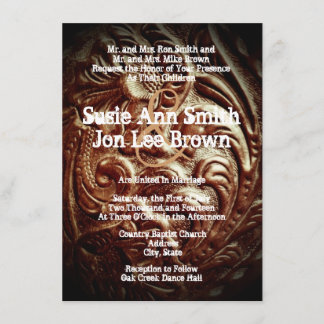 Country Western Cowboy Wedding Invitations