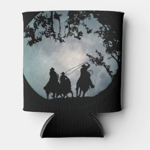 Country Western Cowboys and Full Moon Roping Can Cooler