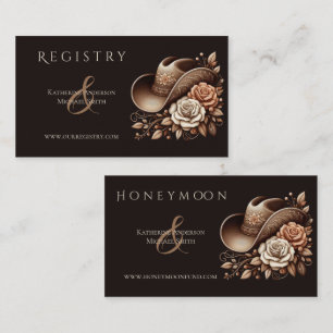 Country Western Cowgirl Hat with Flowers Business Card
