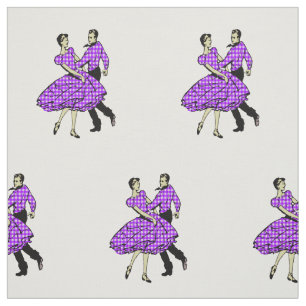 Country Western Dance Couple Square Dance ANY COLO Fabric