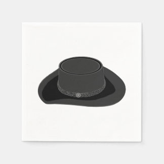 Country Western Flat Brim Felt Hat Napkin