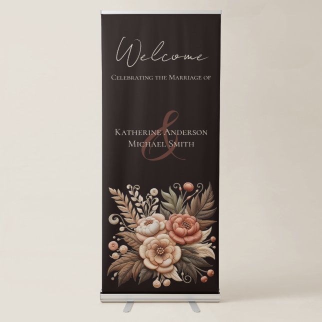Country Western Flowers Retractable Banner (Front)