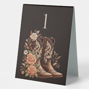 Country Western Flowers with Cowboy Boots