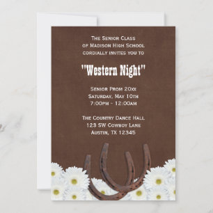 Country Western Formal Prom Party Invitation