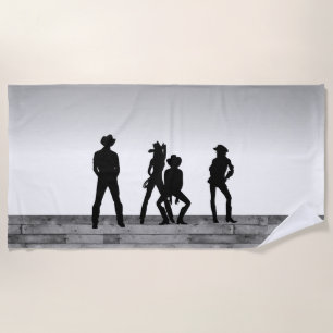 Country Western Fun Beach Towel