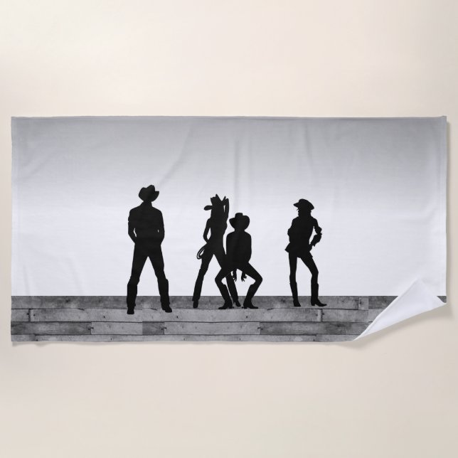Country Western Fun Beach Towel (Front)