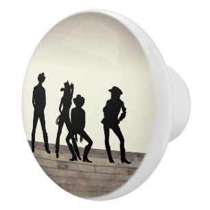 Country Western Fun Ceramic Knob