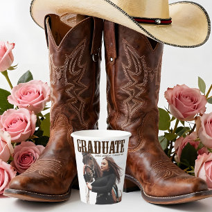 Country Western Graduate Photo Graduation Party Paper Cups