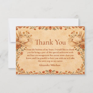 Country Western Graduation Party Thank You Card