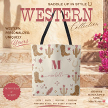 Country Western Hand-Drawn Pattern Monogram Script