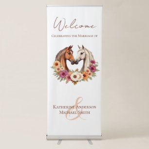 Country Western Horses Retractable Banner
