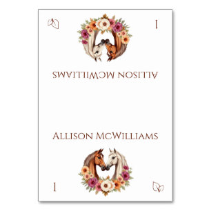 Country Western Horses- Vegetarian Icon Table Number
