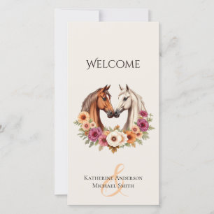 Country Western Horses-Wedding Program