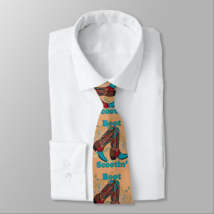 Country Western Line Dance Boot Scootin' Necktie