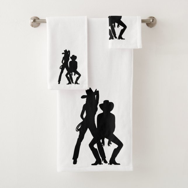 Country Western Line Dance Gone Bad Bath Towel Set (Insitu)