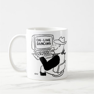 Country & Western Line Dancing Cartoon Coffee Mug