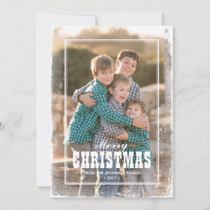 Country Western Merry Christmas Holiday Card