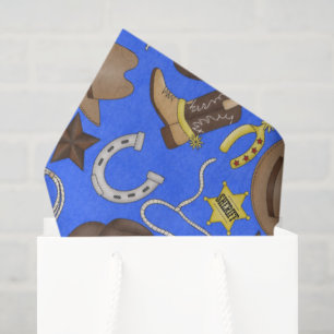 Country Western pattern tissue paper