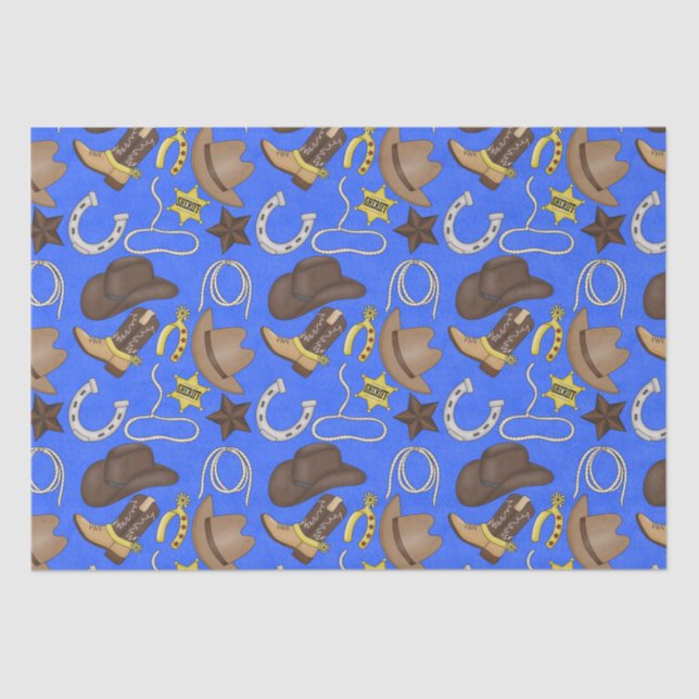 Country Western pattern tissue paper (Front)