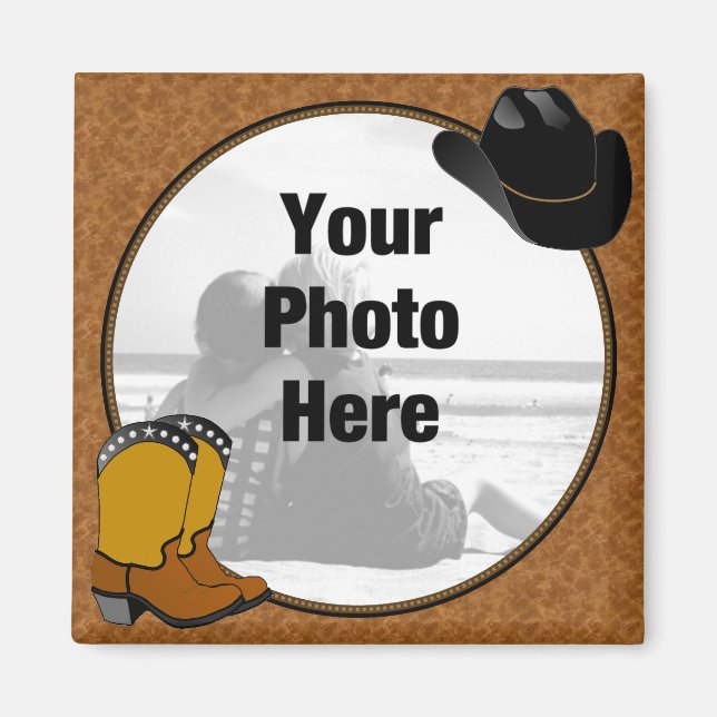 Country Western photo magnet (Front)