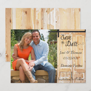 Country Western Photo Save the Date Invitation