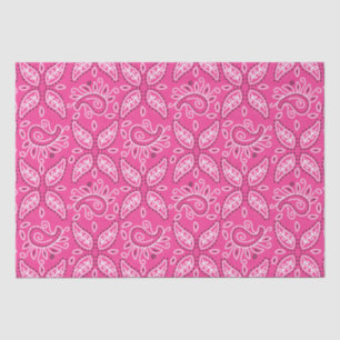Country Western pink paisley pattern tissue paper