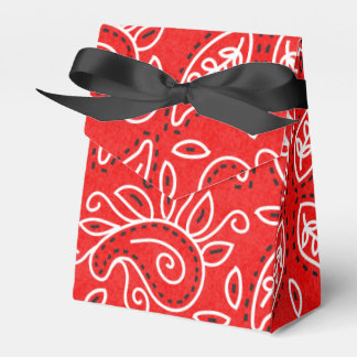 Country Western red bandanna pattern party box