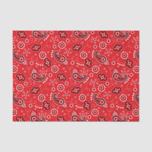 Country Western Red Paisley Wedding Tissue Paper