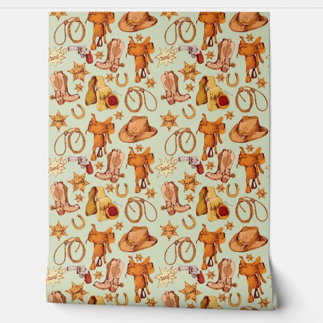 Country Western Riding Horses Cowboy Gear Wallpaper (Unrolling)