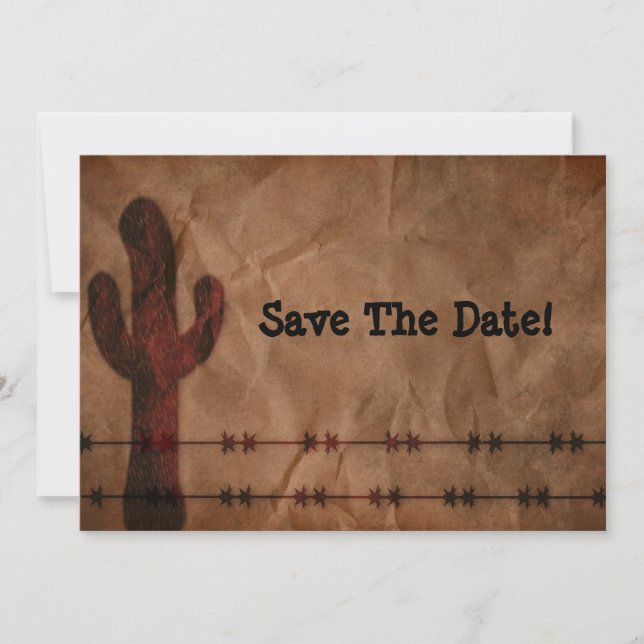 Country Western Save The Date (Front)